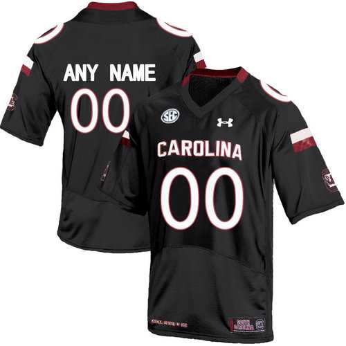 Mens South Carolina Gamecocks Black Customized College Jersey->customized ncaa jersey->Custom Jersey